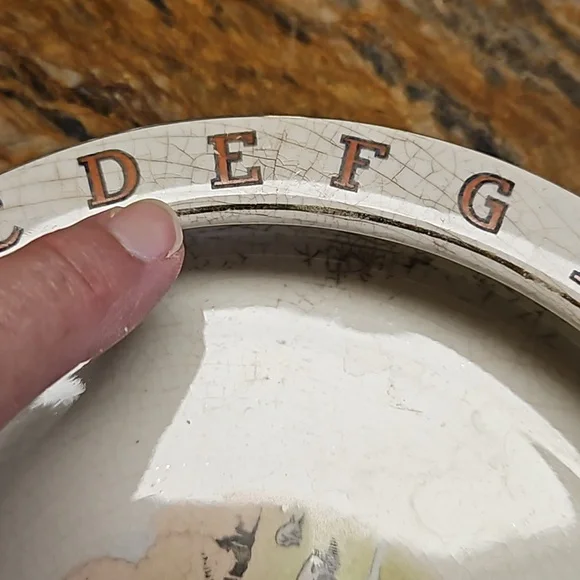 LITTLE BOY BLUE 1920's dish plate